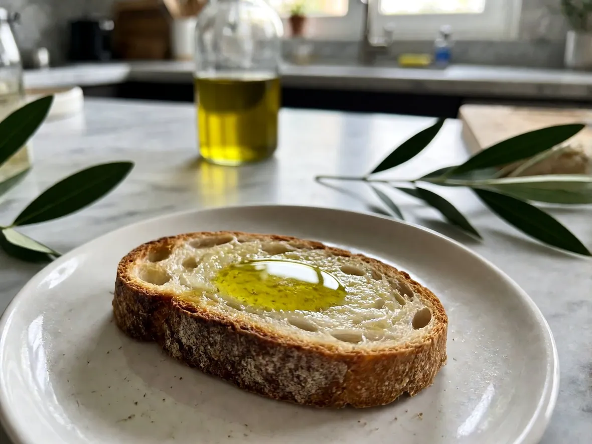 Perché l'olio appena franto si assaggia sul pane