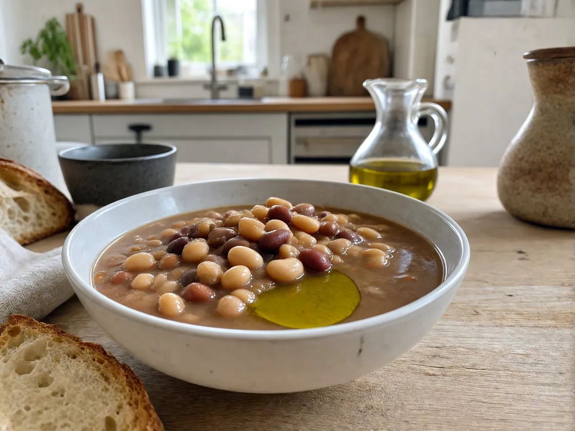 Perché sulla zuppa di legumi l'olio va aggiunto a crudo