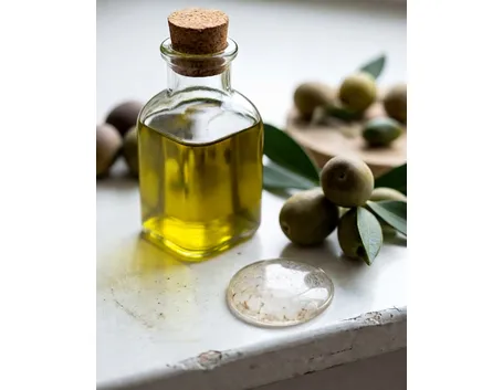 olio d^oliva sul viso